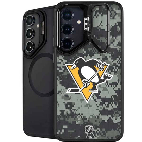NHL Pittsburgh Penguins Camo Galaxy S25 Kickstand Case